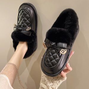 Women's Plush Slip-on Loafers